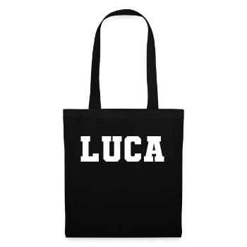 Name - Luca - Stoffbeutel - Schwarz - Vorne