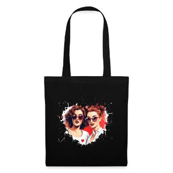 Valentine's Day outfit for her and you in love - Tote Bag - black - Front