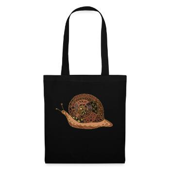 Schnecke - Stoffbeutel - Schwarz - Vorne
