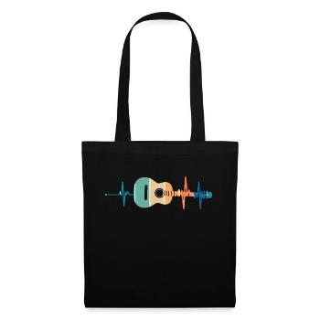 Heartbeat Guitar - Tote Bag - black - Front