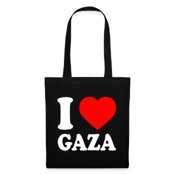 I love gaza - Tote Bag - black - Front