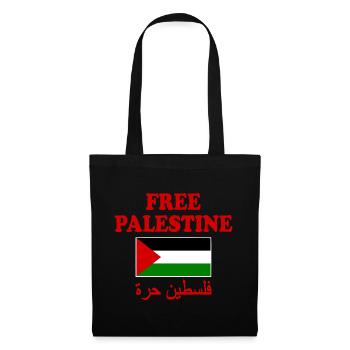 Free palestine - Stoffbeutel - Schwarz - Vorne