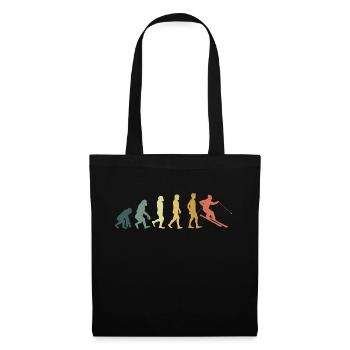 Evolution skieur - Sac en tissu - noir - Devant