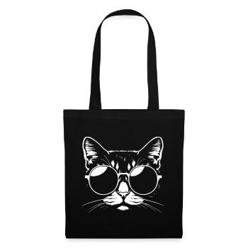 Funny Cat with Sunglasses Kitten Sunglas Cats - Tote Bag - black - Front