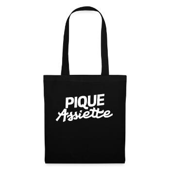 Pique assiette - Sac en tissu - noir - Devant