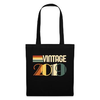Vintage 2019 - 2019 Anniversary Gift - Tote Bag - black - Front