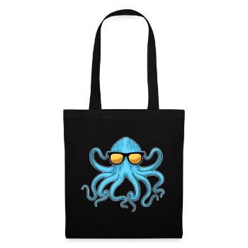 Krake Sonnenbrille - Stoffbeutel - Schwarz - Vorne