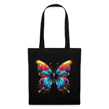 Schmetterling - Stoffbeutel - Schwarz - Vorne
