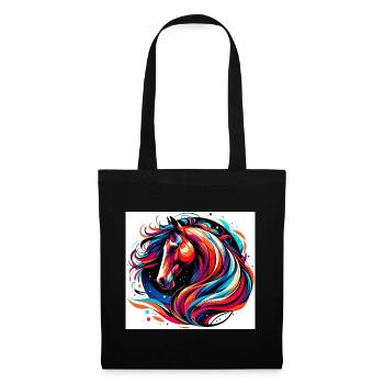 Cheval - Sac en tissu - noir - Devant