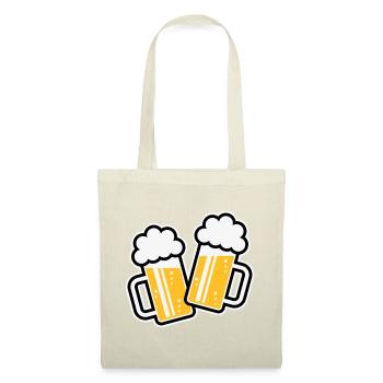2 chopes de bière toast, à votre santé ! (Chopes à bière 3C) - Sac en tissu - nature - Devant