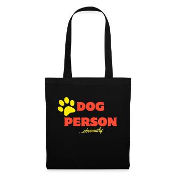 Chien Personne - Sac en tissu - noir - Devant