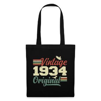 Vintage 1934 Cadeau Anniversaire 1934 Retro - Sac en tissu - noir - Devant