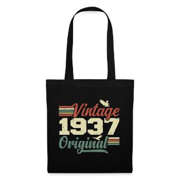 Vintage 1937 Retro 1937 Anniversary Gift - Tote Bag - black - Front