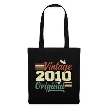 Vintage 2010 Cadeau Anniversaire 2010 Retro - Sac en tissu - noir - Devant