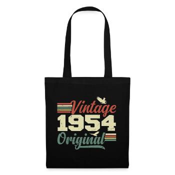 Vintage 1954 Cadeau Anniversaire 1954 Retro - Sac en tissu - noir - Devant