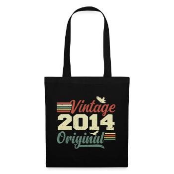 Vintage 2014 Cadeau Anniversaire 2014 Retro - Sac en tissu - noir - Devant
