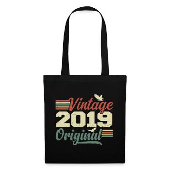Vintage 2019 Cadeau Anniversaire 2019 Retro - Sac en tissu - noir - Devant