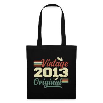Vintage 2013 Cadeau Anniversaire 2013 Retro - Sac en tissu - noir - Devant