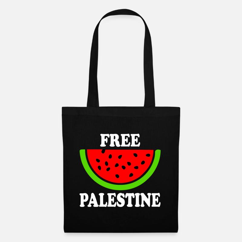 Free palestine - Wassermelone Melone - Stoffbeutel - Schwarz