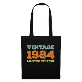 Vintage 1984 Limited Edition classique cadeau d’anniversaire - Sac en tissu - noir - Devant