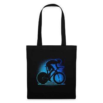 Rennradfahren Damen Rennradfahrer Rennrad - Stoffbeutel - Schwarz - Vorne