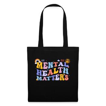 Mental Health Awareness Vintage Groovy Mental - Tote Bag - black - Front