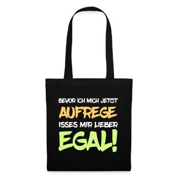 Ist mir egal - Stoffbeutel - Schwarz - Vorne