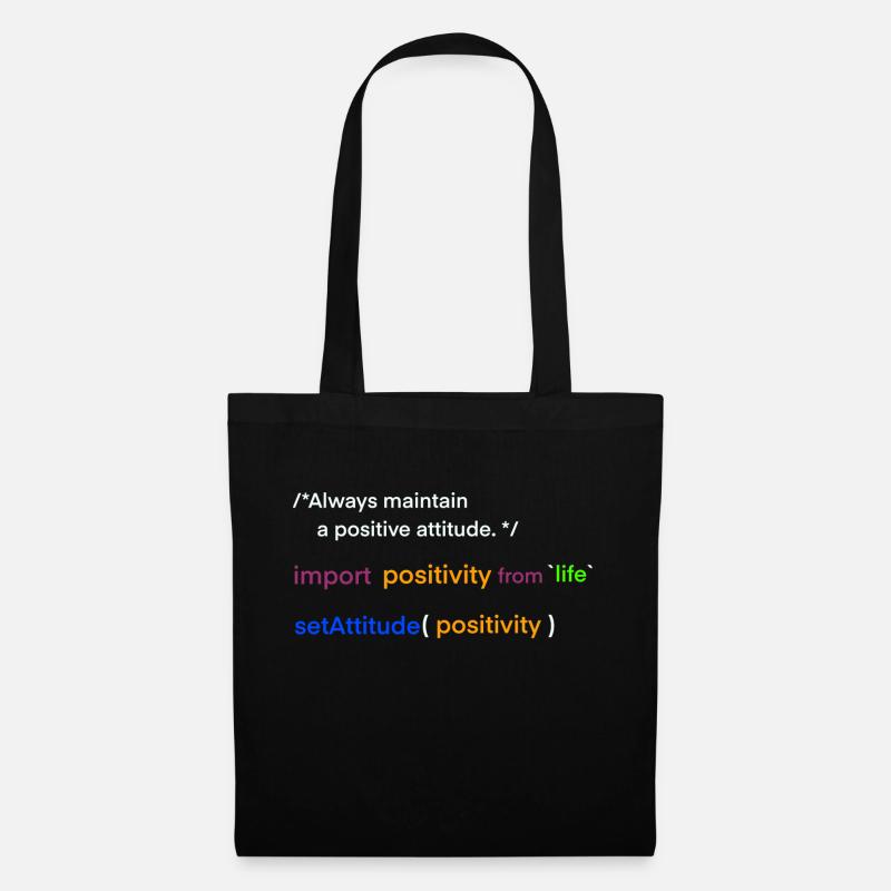 code your life - Sac en tissu - noir