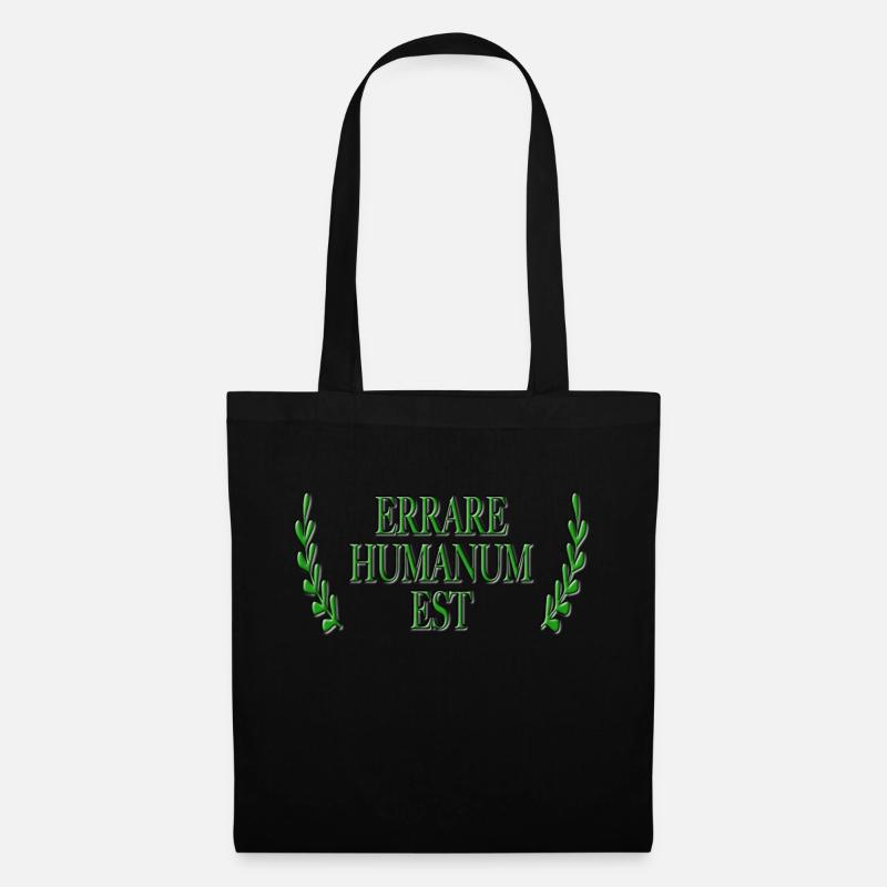Errare Humanum Est - Stoffbeutel - Schwarz