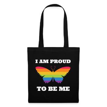 LGBTQ Pride Month - Ich bin stolz darauf, ich zu sein - Stoffbeutel - Schwarz - Vorne