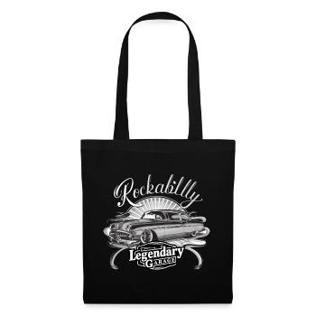 Rockabilly Legendary Garage Cadillac Retro Vintage - Stoffbeutel - Schwarz - Vorne