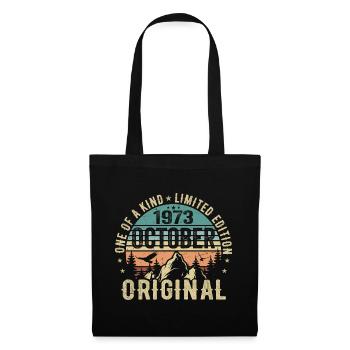 October 1973 Birthday Gift - October 1973 - Tote Bag - black - Front