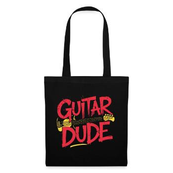 „Guitar Dude“ ist das perfekte Statement für echte - Stoffbeutel - Schwarz - Vorne