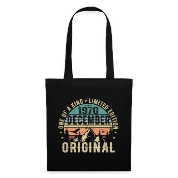 Légendes Anniversaire Décembre 1970 Naissance Cadeau - Sac en tissu - noir - Devant