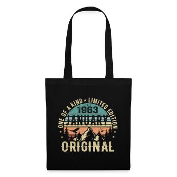 Cadeau d’anniversaire Janvier 1963 - Janvier 1963 - Sac en tissu - noir - Devant