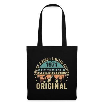 Birthday Gift January 1971 - January 1971 - Tote Bag - black - Front