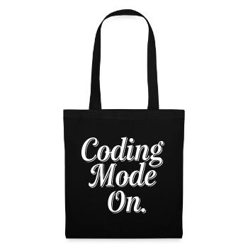 Coding Mode On 11 - Stoffbeutel - Schwarz - Vorne