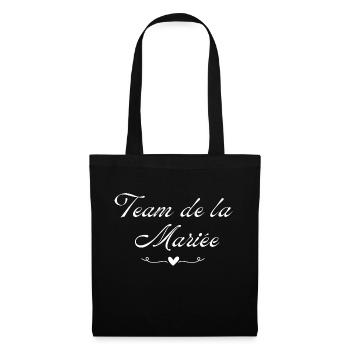 Team of The Bride Heart - Tote Bag - black - Front