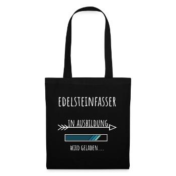 Edelsteinfasser Ausbildung Beruf Geschenk - Stoffbeutel - Schwarz - Vorne