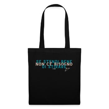 Si vous vous déroulez bien... Phrase amusante sur la lessive - Sac en tissu - noir - Devant