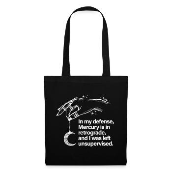 MERCURY RETROGRADE white - Stoffbeutel - Schwarz - Vorne
