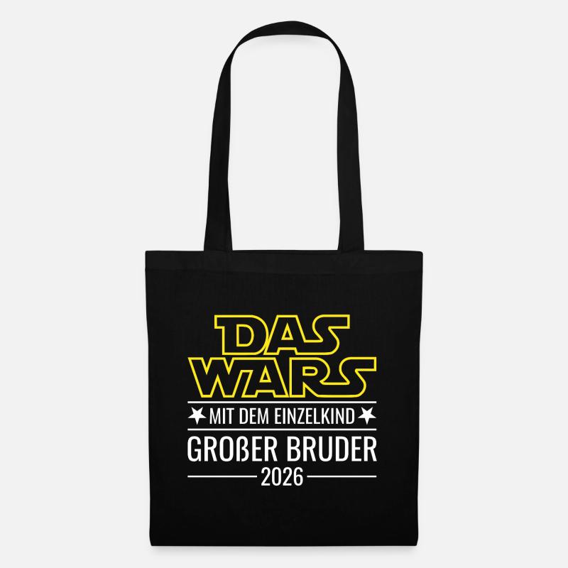 Das wars mit dem Einzelkind - Großer Bruder 2026 - Stoffbeutel - Schwarz