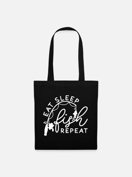 Schlaffisch Repeat Design - Stoffbeutel - Schwarz