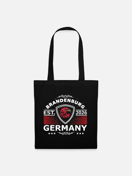 Brandenburg Wappen – Stolz auf die Heimat - Stoffbeutel - Schwarz