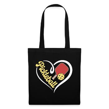 Coeur Pickleball - Sac en tissu - noir - Devant
