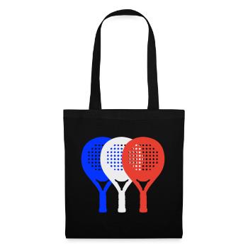 Padel-Frankreich2 - Stoffbeutel - Schwarz - Vorne
