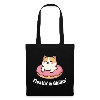 Cat Donut Chill at Pinkfrost - Tote Bag - black - Front