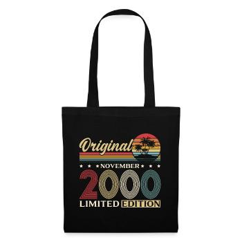 30ème Anniversaire Original Novembre Millésime 2000 - Sac en tissu - noir - Devant
