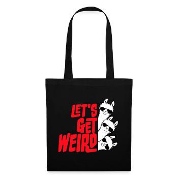 Let's Get Weird 3 Lama Freunde Team Sonnenbrille - Stoffbeutel - Schwarz - Vorne