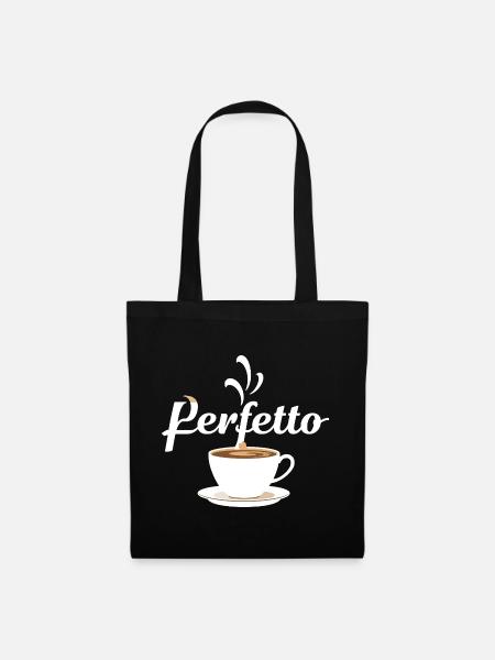 Perfetto Kaffeetasse Design - Stoffbeutel - Schwarz